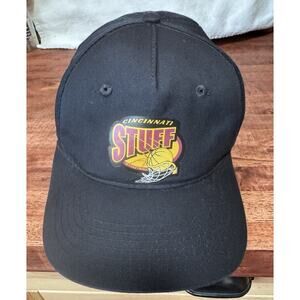 Vintage Cobra Caps Cincinnati Stuff Basketball Snapback Hat Cap Black